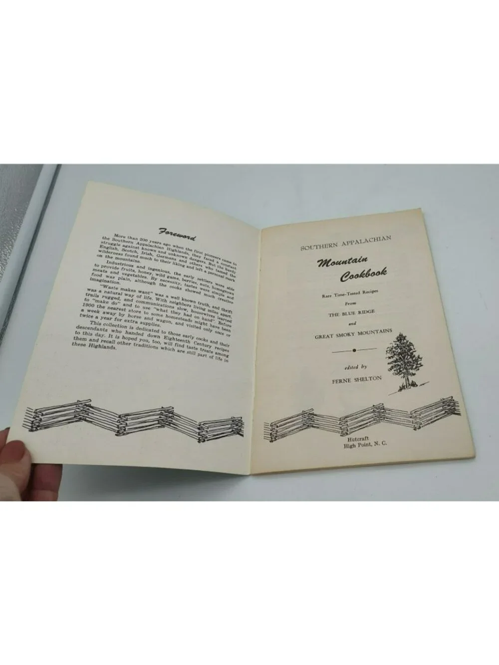 Vtg Southern Appalachian Mountain Cookbook Recipes From Blue Ridge & Smoky Mtns